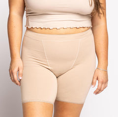 Load image into Gallery viewer, Honey Beige Nude Color Women&#39;s Organic Cotton Boxer with High Rise Waist
